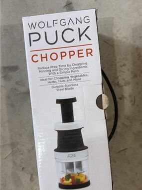 Wolfgang Puck Chopper - White & Black with Orange Logo
